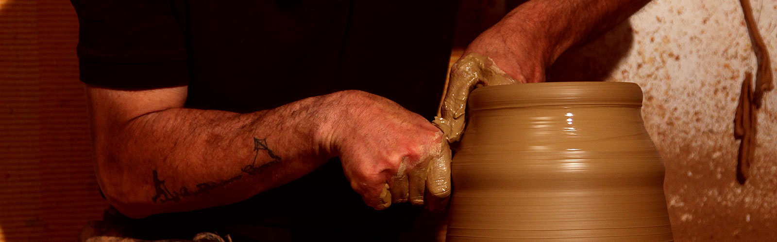 Hand made products of clay in Sifnos