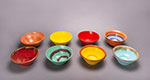 Ceramic salad bowls